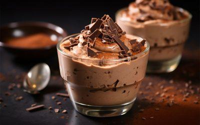 Coffee mousse with chocolate shavings